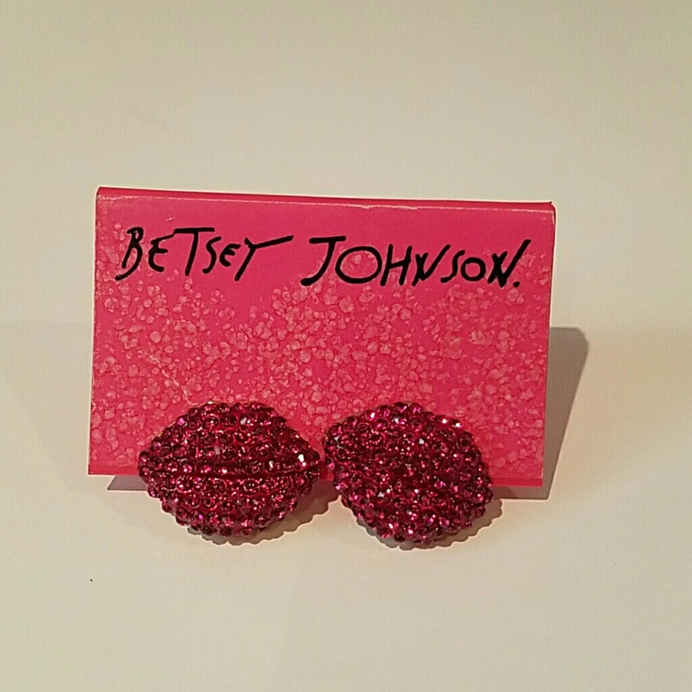 Betsey Johnson lip earrings